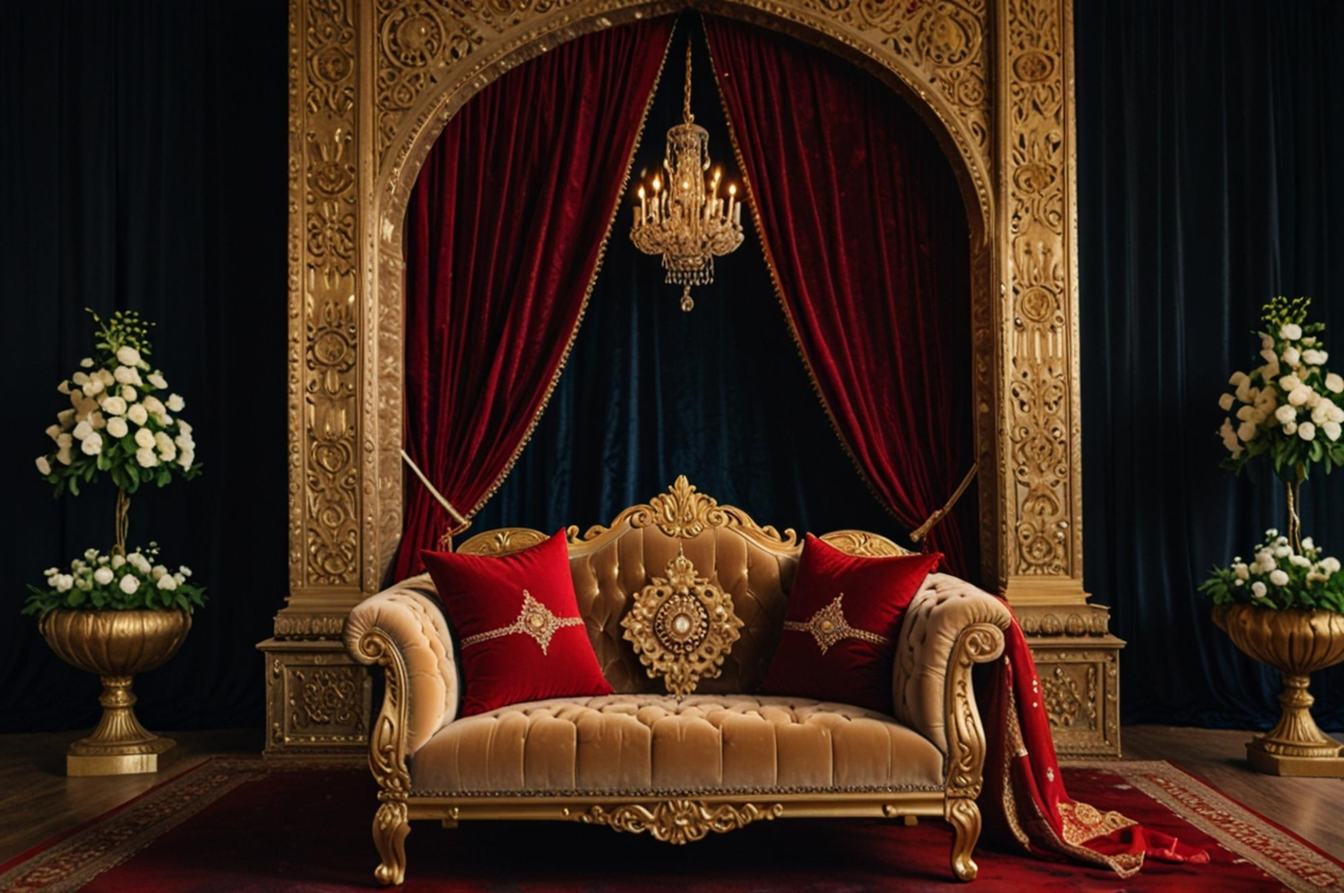Royal Baroque Sofas For Palace-themed Film Shoots