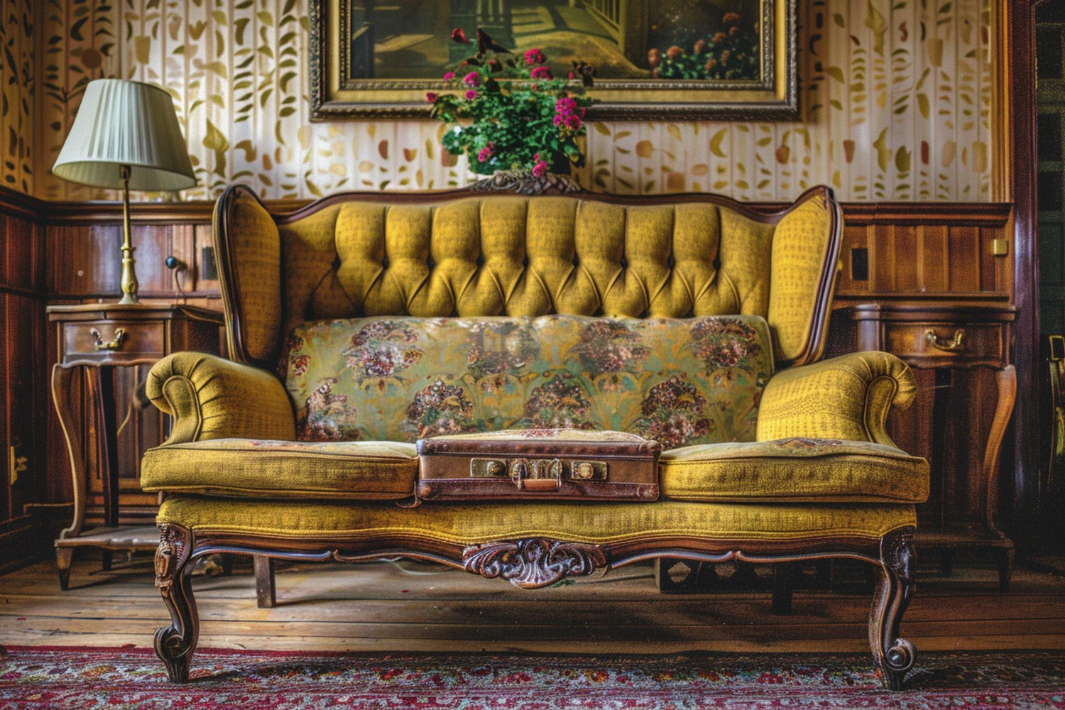 Vintage Baroque Couches Into Modern Film Scenes