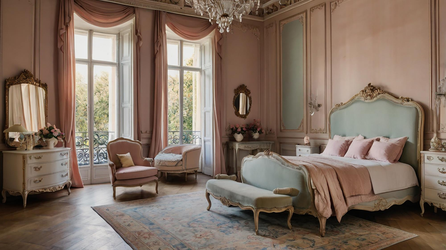 Masterful French Baroque Bedroom Concepts For Cinema