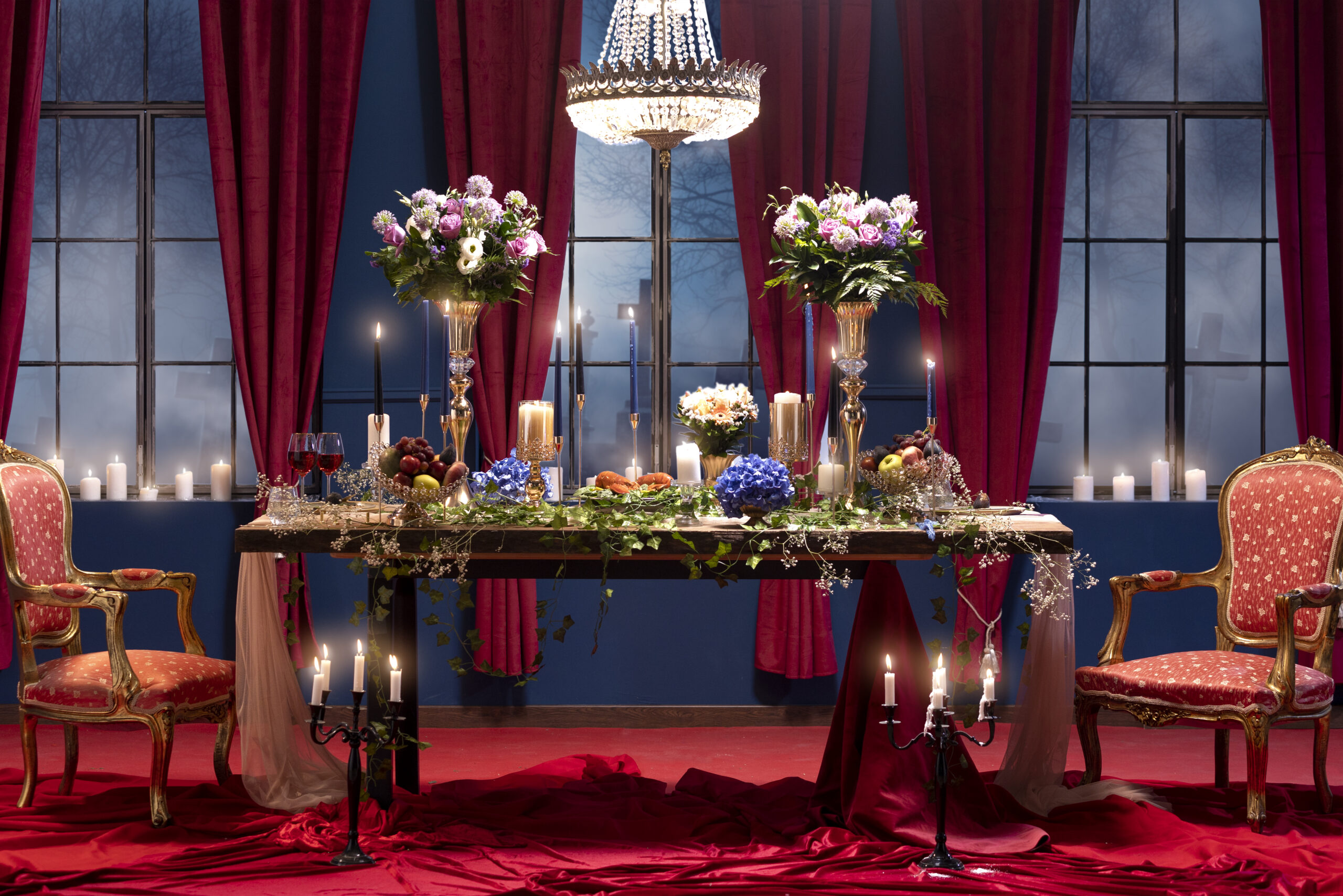 Crystal-encrusted Candelabras