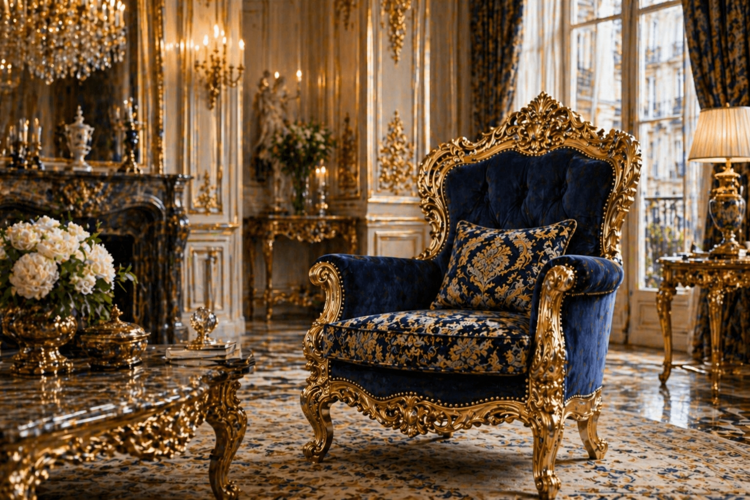 Baroque Chair, A Statement Of Luxury For European Interiors And Cinematic Spaces
